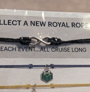 EFFY Infinity Charm Black Rope Bracelet NWT